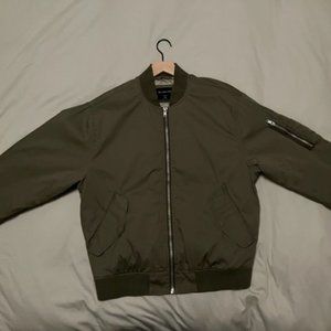 2022 Abercrombie & Fitch Olive Bomber Jacket WORN ONCE